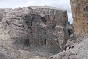 Foto Dolomiten - Aufstieg im Sella Massiv