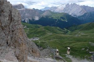 Dolomiten - Stehkabinenbahn Langkofelscharte