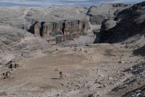 Dolomiten - Wanderer auf Sella